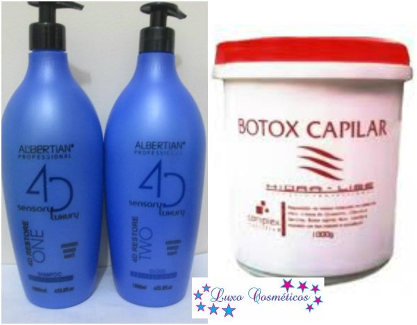 Escova Progressiva 4D Albertian + Botox Hidra Lise 1kg