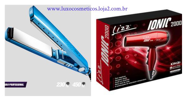 Prancha Profissional Nano Titanium + Secador Profissional Lizz 2000W